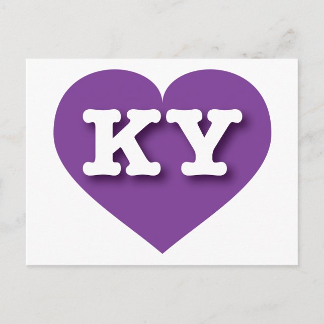 Kentucky Purple Heart - I love KY Postcard (Front)