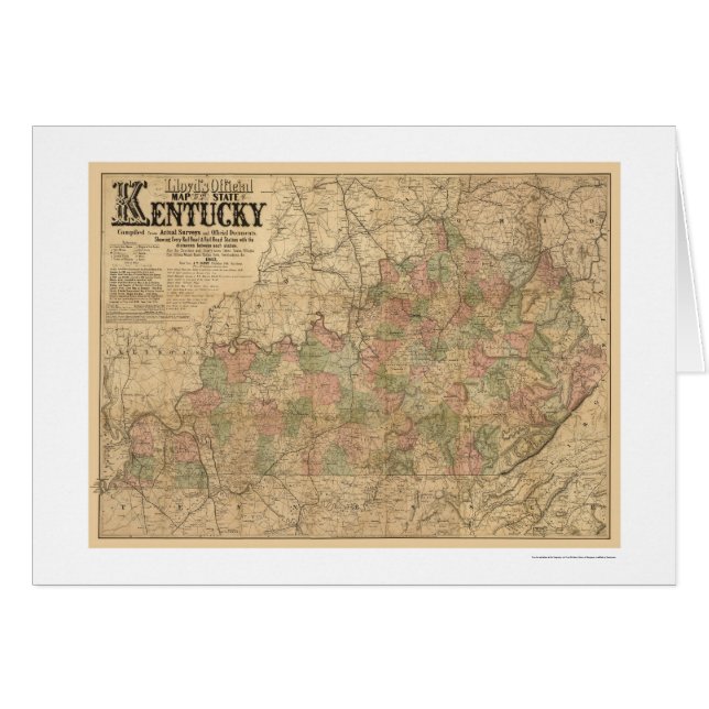 Kentucky Railroad Map 1863 (Front Horizontal)