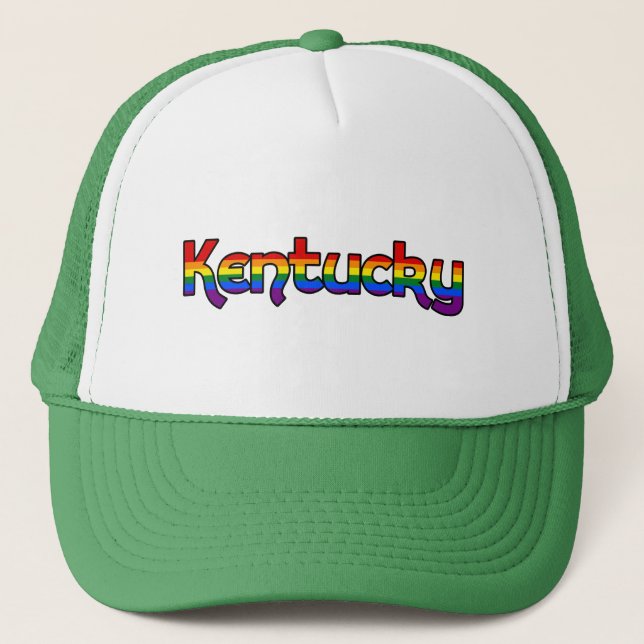 Kentucky Rainbow text Hat (Front)
