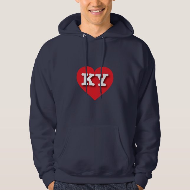 Kentucky Red Heart - I love KY Hoodie (Front)