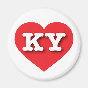 Kentucky Red Heart - I love KY Magnet