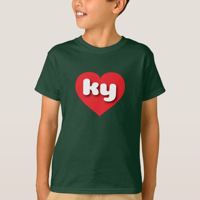 Kentucky red heart - I love ky T-Shirt (Front)