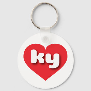 kentucky red heart - mini love key ring