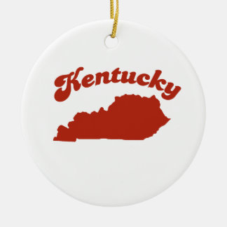 KENTUCKY Red State Ceramic Tree Decoration
