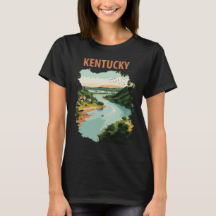 Kentucky River Valley Green Retro Travel T-Shirt