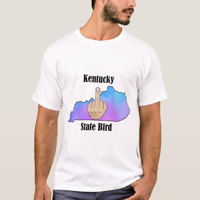 Kentucky state bird t-shirt middle finger colour (Front)