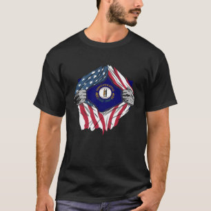 Kentucky State Flag American Blood Inside Me T-Shirt