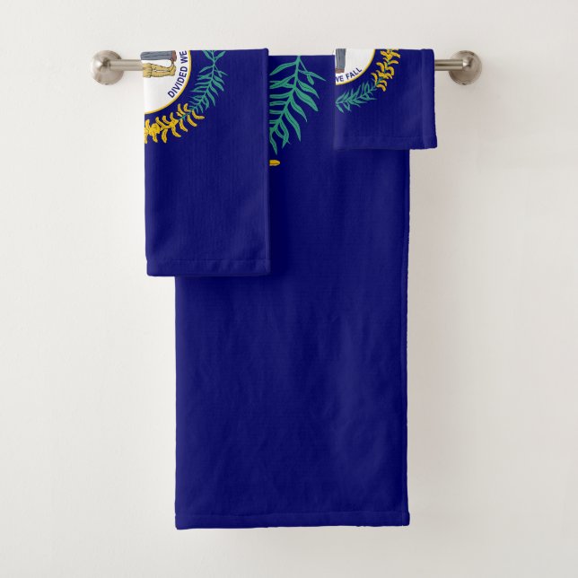 Kentucky State Flag Bath Towel Set (Insitu)