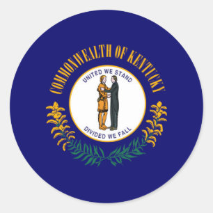 Kentucky State Flag Design Classic Round Sticker
