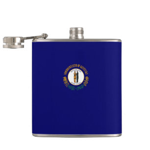 Kentucky State Flag Design Hip Flask