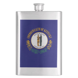 Kentucky State Flag Design Hip Flask