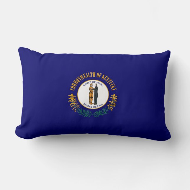 Kentucky State Flag Design Lumbar Cushion (Front)