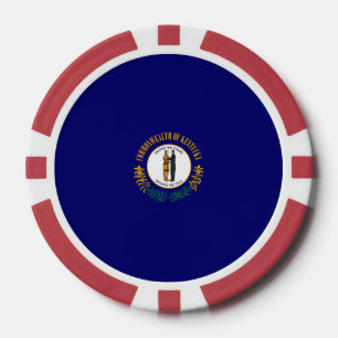 Kentucky State Flag Design Poker Chips