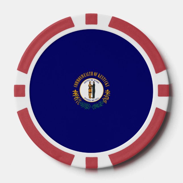 Kentucky State Flag Design Poker Chips (Front)