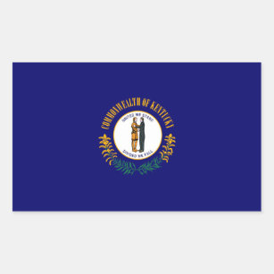 Kentucky State Flag Design Rectangular Sticker