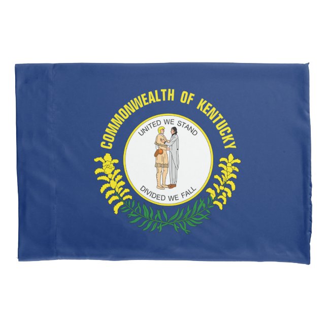 Kentucky State Flag Print Patriotc Pillowcase (Front)