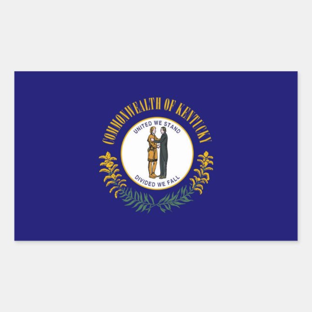 Kentucky State flag Rectangular Sticker (Front)
