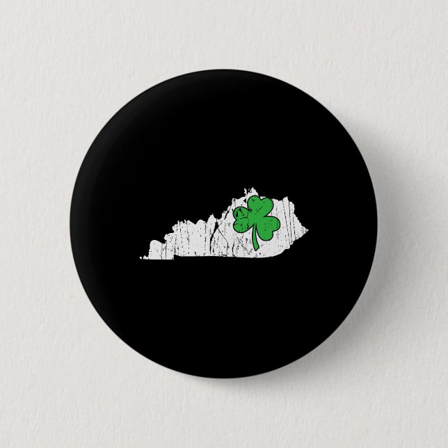 Kentucky State St. Patrick's Day Kentucky Green Sh 6 Cm Round Badge (Front)