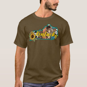Kentucky Sunflower State Map  T-Shirt