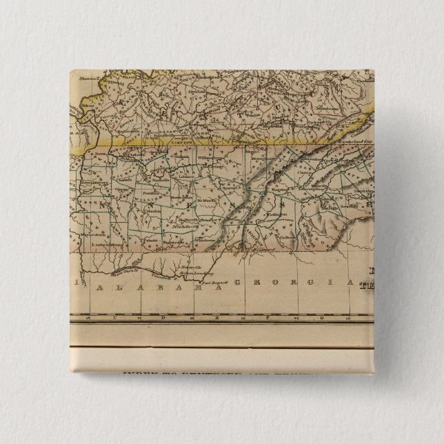 Kentucky, Tennessee 2 15 Cm Square Badge (Front)