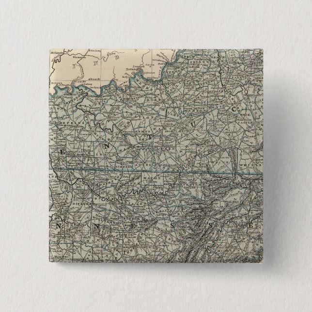 Kentucky, Tennessee 2 15 Cm Square Badge (Front)
