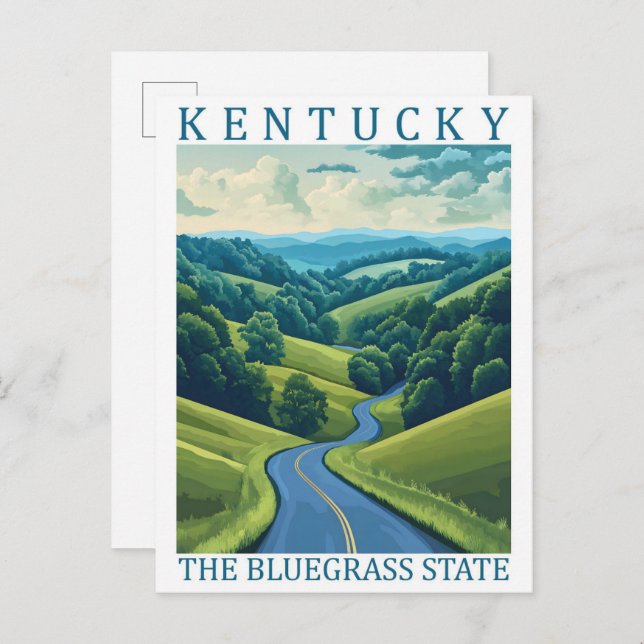 Kentucky the Bluegrass State USA Travel Place Postcard (Front/Back)