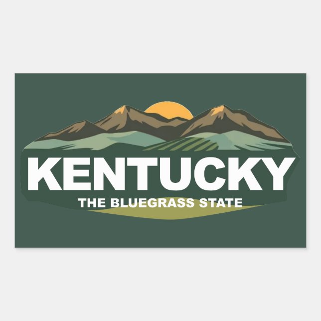Kentucky United States of America Rectangular Sticker (Front)