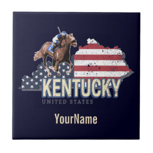 Kentucky United States Retro State Map Vintage USA Tile