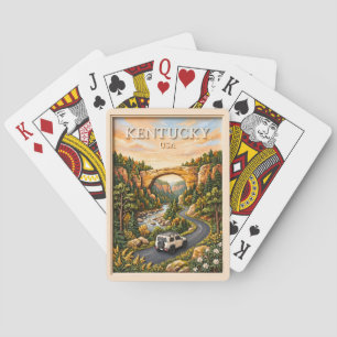 Kentucky USA Road Trip 3D Textured Red River Gorge Playing Cards