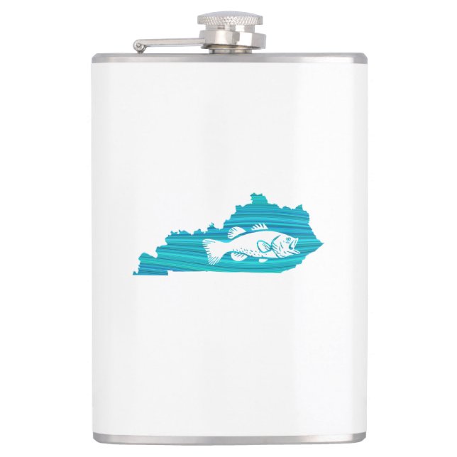 Kentucky Wave Fishing Hip Flask (Front)
