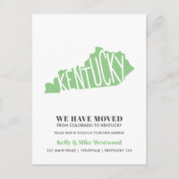 KENTUCKY We've moved New address New Home   Postca
