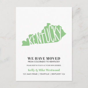 KENTUCKY We've moved New address New Home   Postca Postcard
