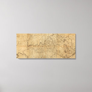 KentuckyPanoramic MapKentucky Canvas Print