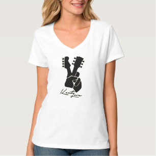 Kenty Love Logo Women's Basic V-Neck T-Shirt