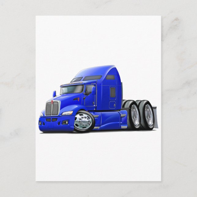 Kenworth 660 Blue Truck Postcard (Front)