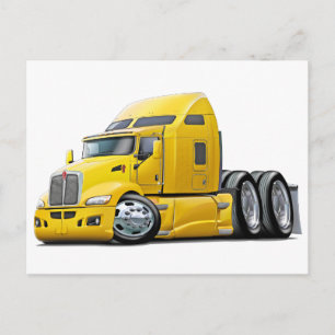 Kenworth 660 Yellow Truck Postcard