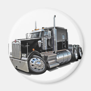 Kenworth w900 Black Truck Magnet