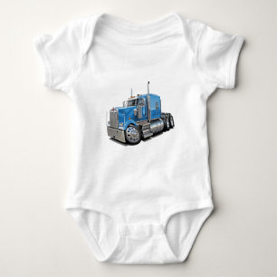 Kenworth w900 Lt Blue Truck Baby Bodysuit