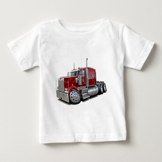 Kenworth w900 Maroon Truck Baby T-Shirt (Front)