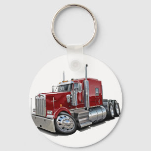 Kenworth w900 Maroon Truck Key Ring