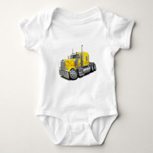 Kenworth w900 Yellow Truck Baby Bodysuit