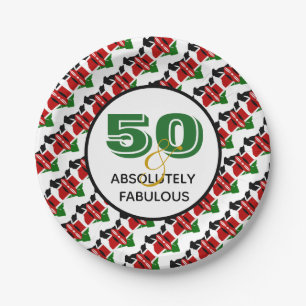 KENYA 50 & Absolutely Fabulous Celebration Paper Plate
