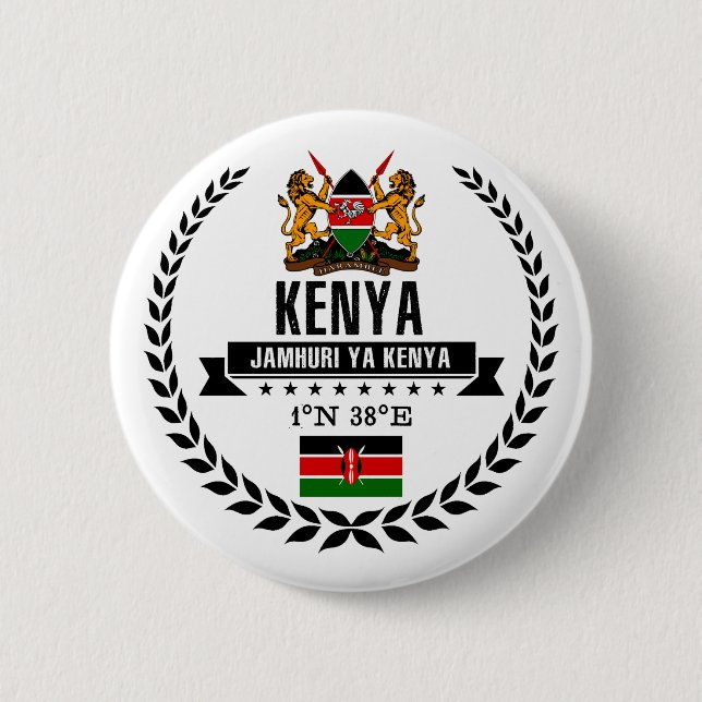 Kenya 6 Cm Round Badge (Front)
