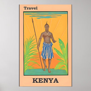 Kenya-Africa Travel Poster