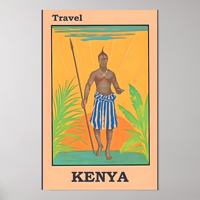 Kenya-Africa Travel Poster (Front)
