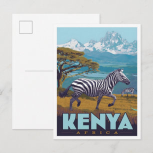 Kenya Africa Vintage Travel Postcard