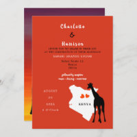 Kenya Africa Wedding Destination Invitation