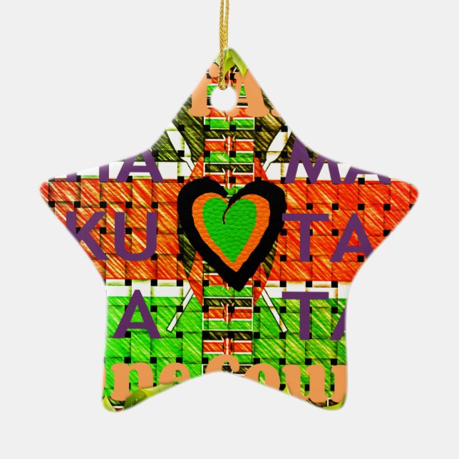  Kenya: All of Africa in One Country | Woven Flag  Ceramic Tree Decoration (Front)