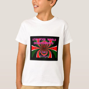 Kenya Athletics World Championships: Swirling Flag T-Shirt
