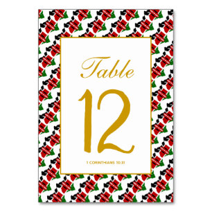 KENYA Banquet Celebration Wedding Table Number